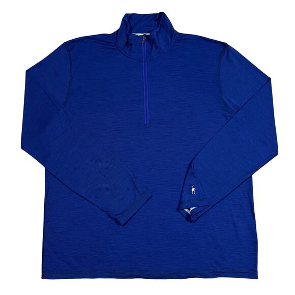 Smartwool Mens NTS 150 Merino Wool 1/4 Zip Top Blue Size XL - Picture 1 of 6